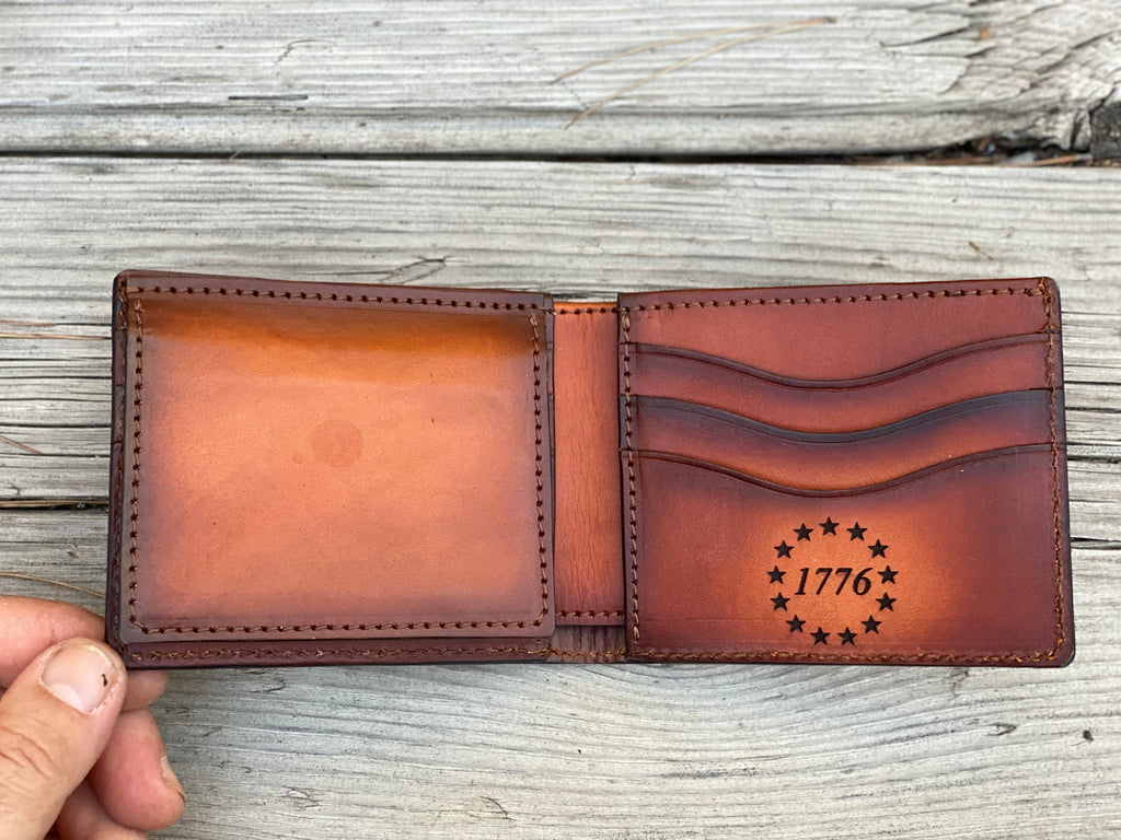 Patriot Bifold / Eagle / We the People / Don't tread on me / American Flag hand tooled / handmade premium leather wallet