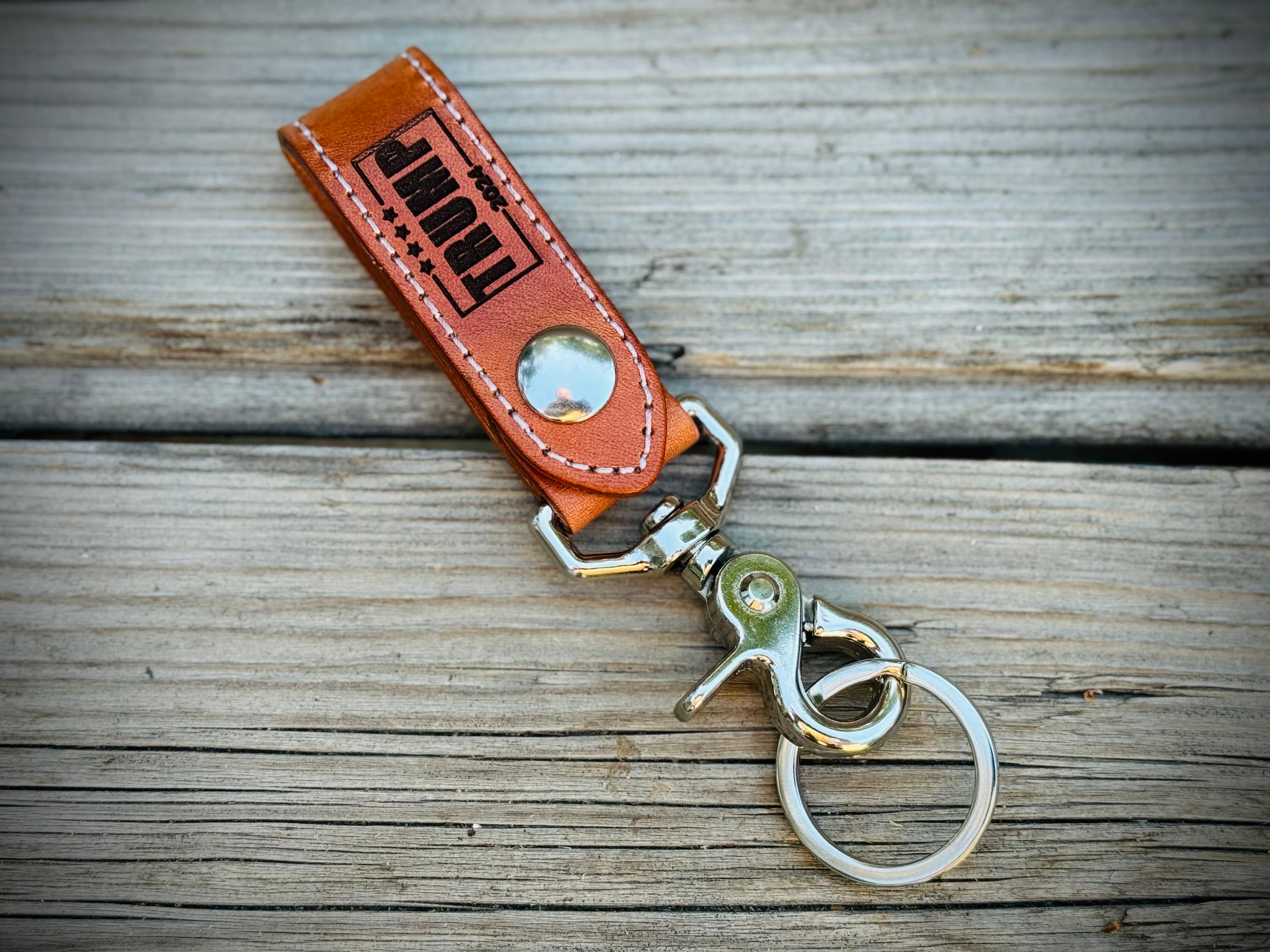 Trump Belt Loop Leather Key Fob