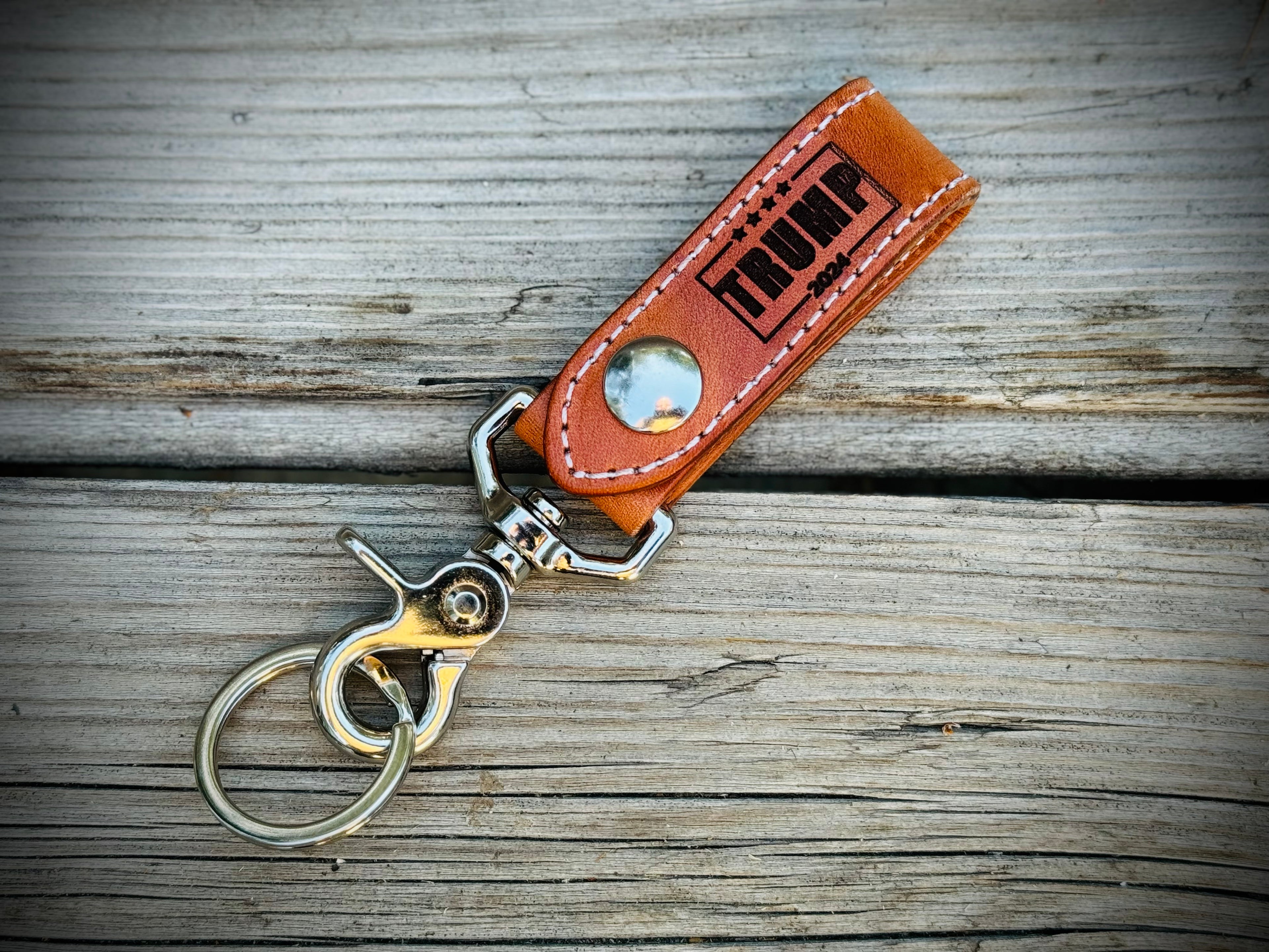 Trump Belt Loop Leather Key Fob