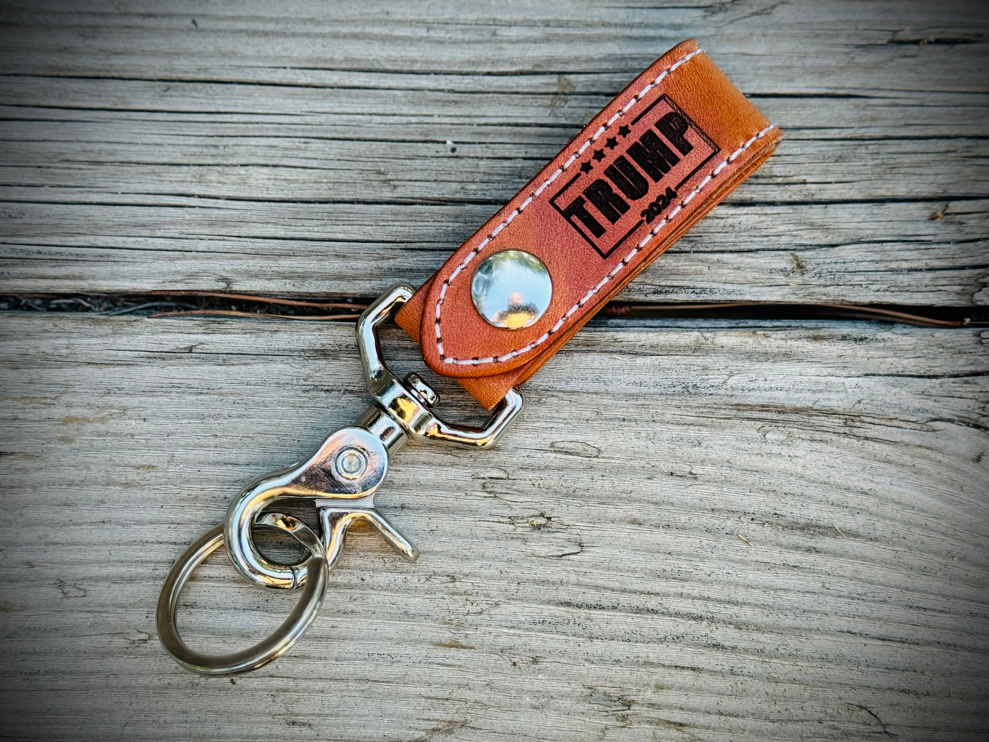 Trump Belt Loop Leather Key Fob