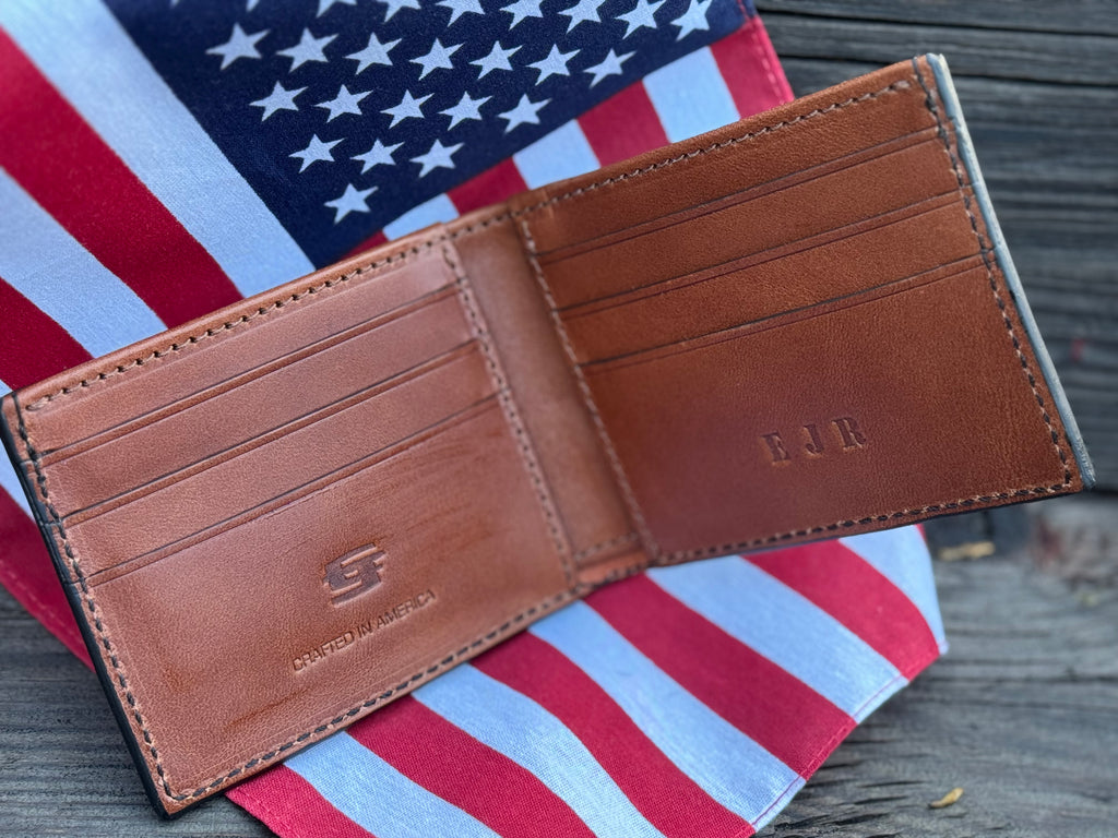 Liberty Eagle Wallet - Hand Tooled and Made in the USA