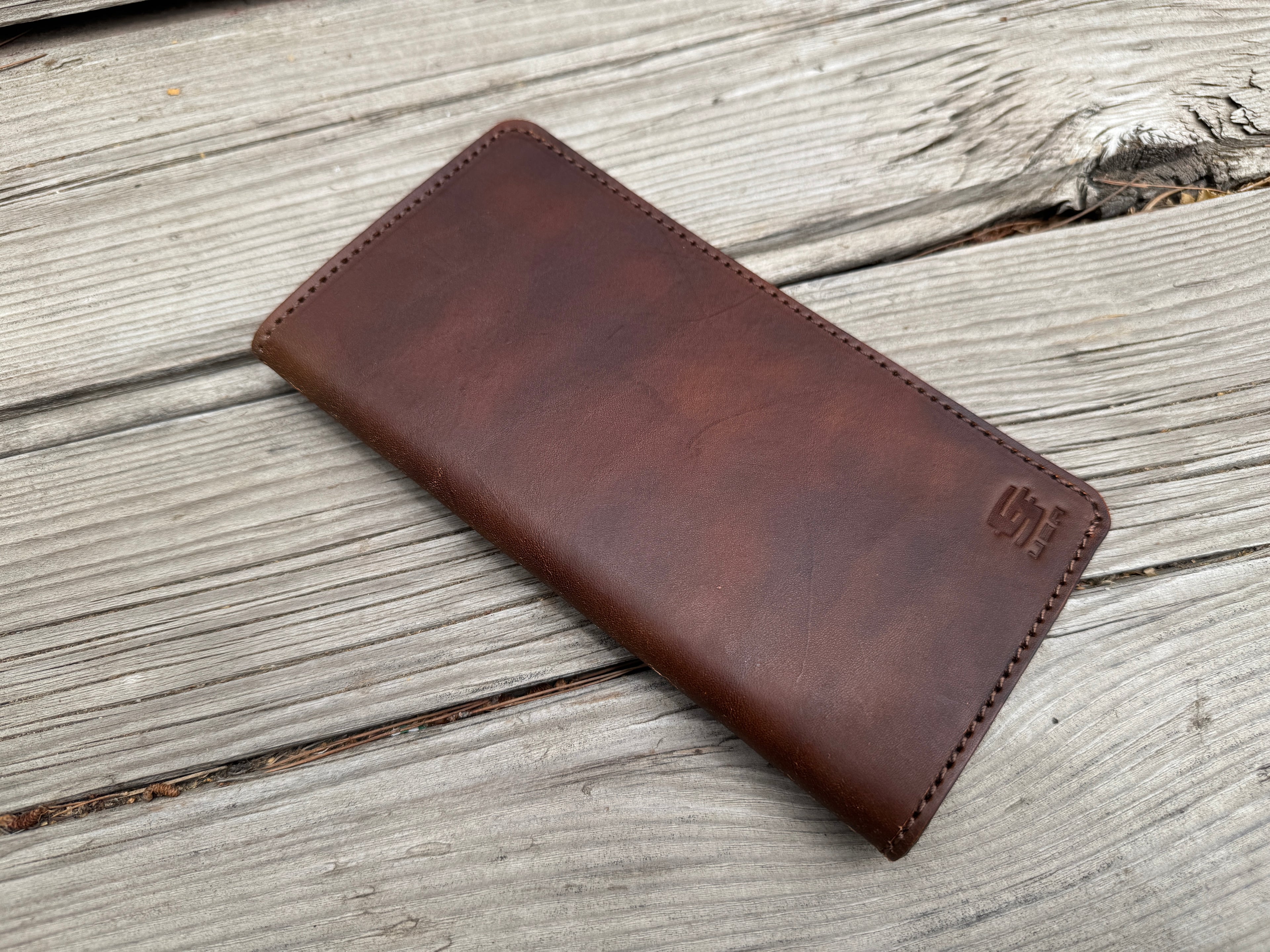 Dapper Longhorn  - Clean and Classy Premium Leather Long Wallet - Handmade in the USA