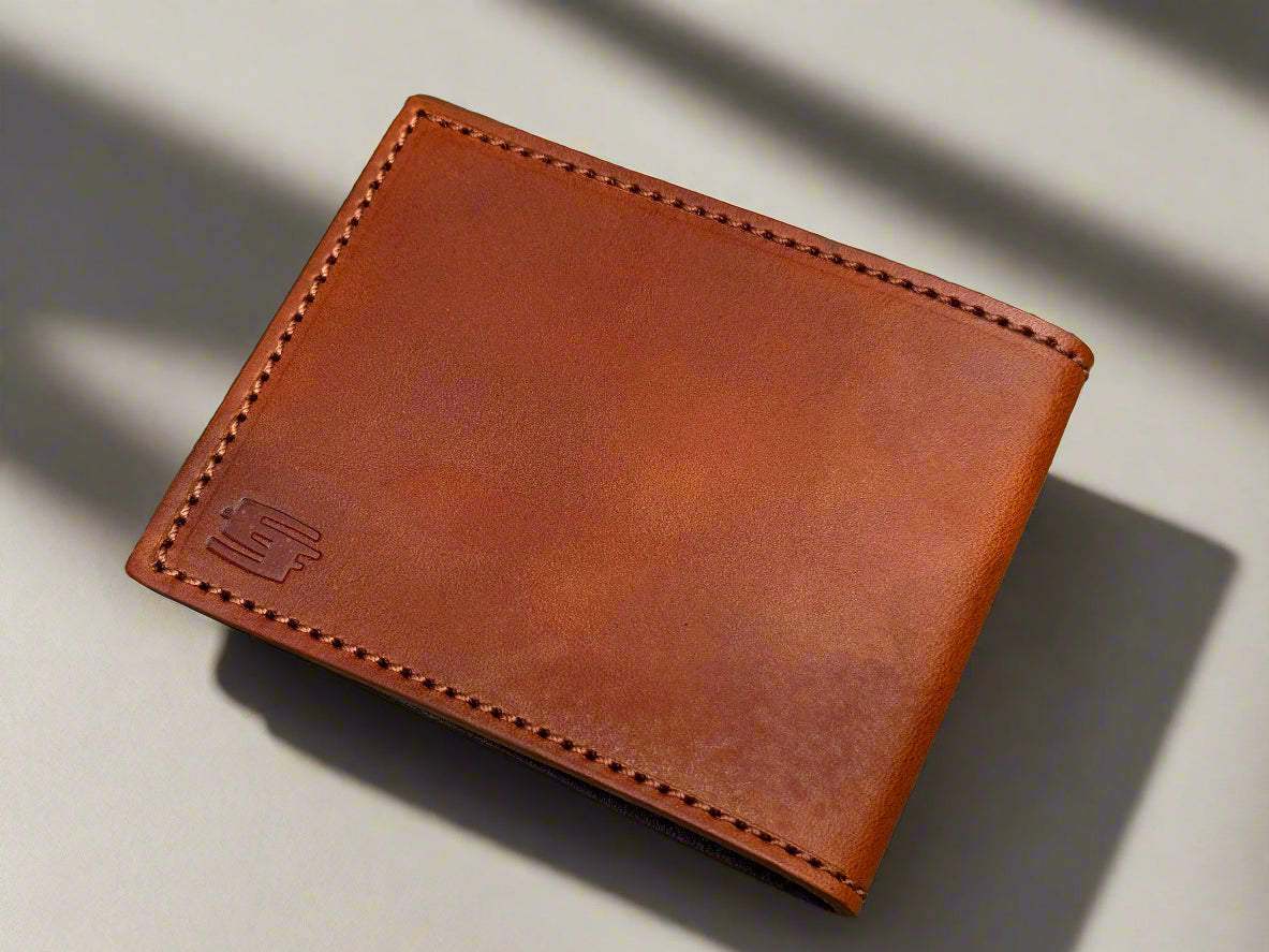 Bourbon Bifold - Clean and Classy Premium Veg Leather Wallet - Made in the USA
