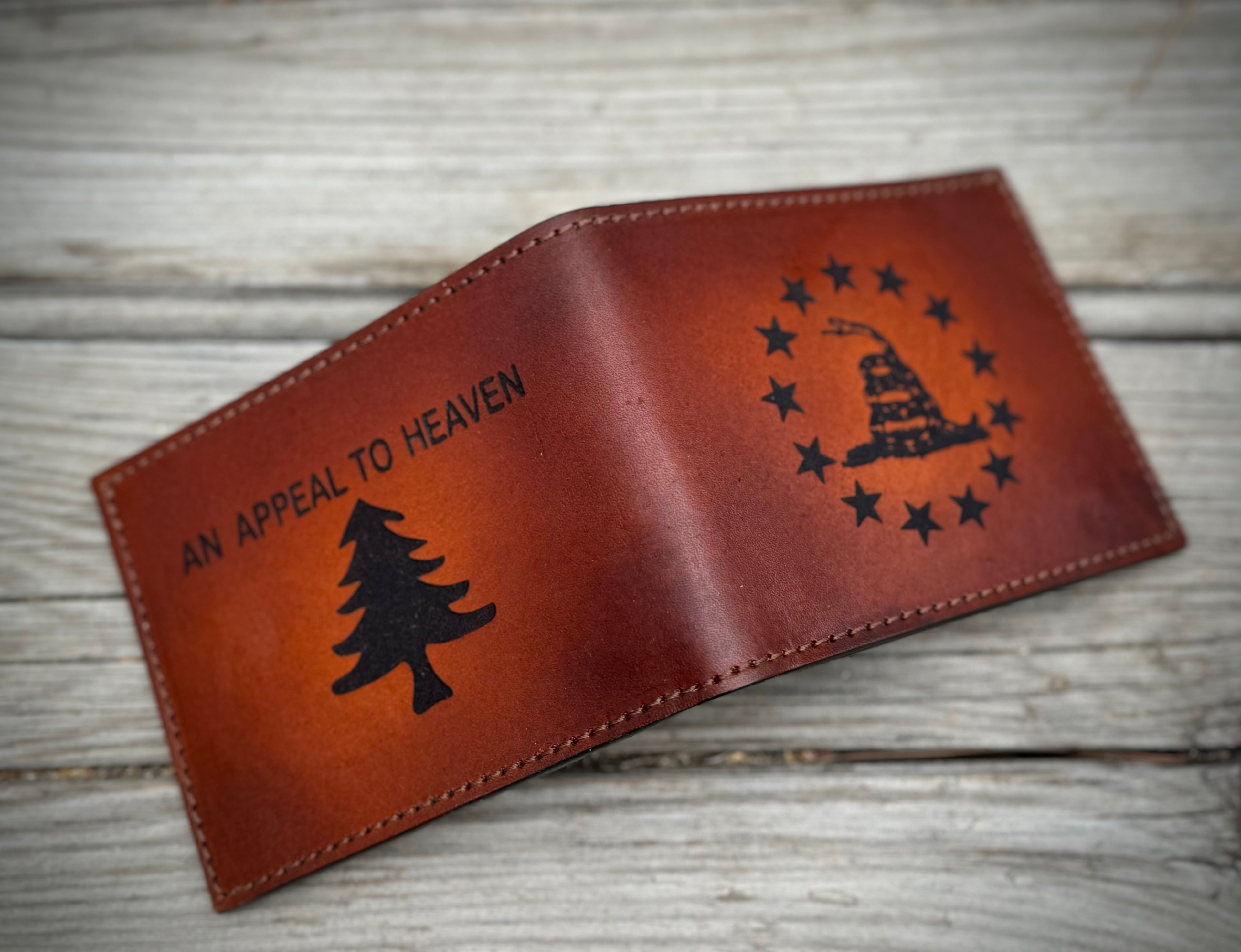 An Appeal To Heaven - American Patriot Heritage - Engraved Premium Bifold Wallet