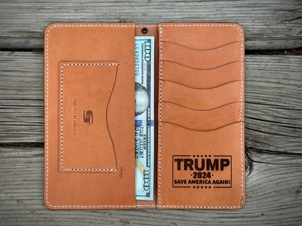 Fight !!! / Trump Butler PA Engraved Premium Long Wallet - Made in USA