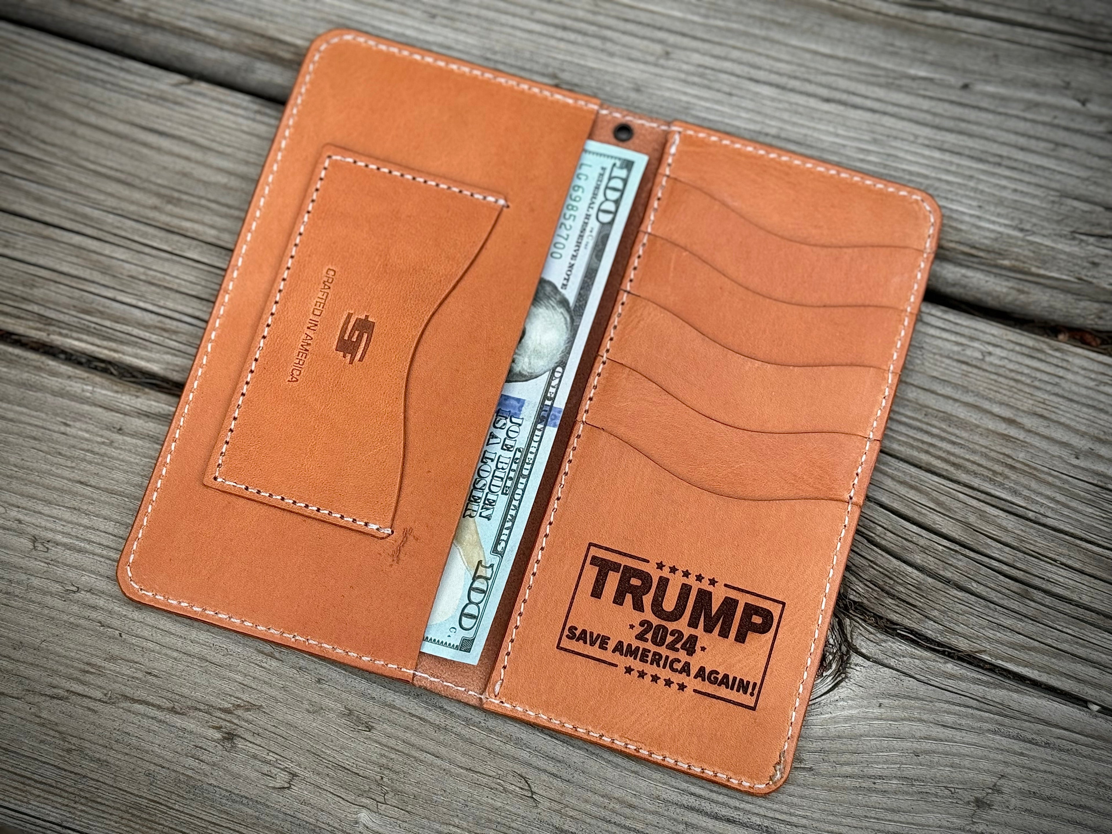 Fight !!! / Trump Butler PA Engraved Premium Long Wallet - Made in USA