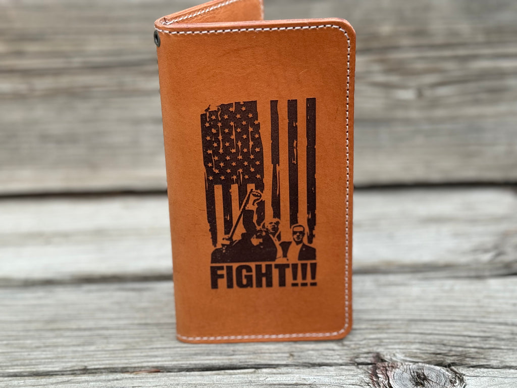 Fight !!! / Trump Butler PA Engraved Premium Long Wallet - Made in USA
